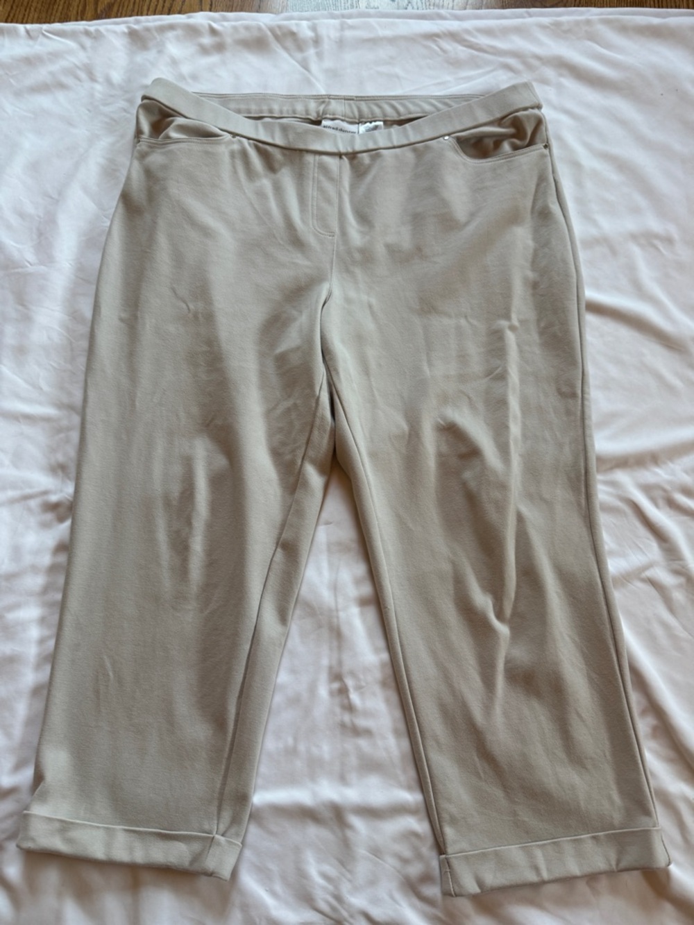 Alfred Dunner Beige Pull-On Stretch Pants Women’s XL